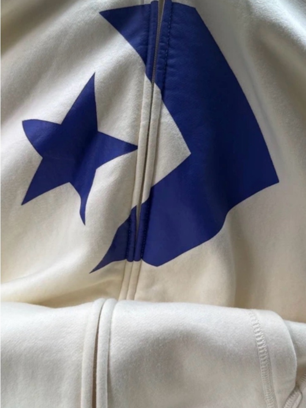 Converse Cream Hoodie with Navy Star Chevron
